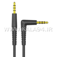 کابل 1.2 متر صدا budi M8J150X90-BLK Rev.00 / نوع 1 به 1 / جنس PVC / درگاه پوششی / یک سر 90 درجه / سرطلایی / با جک 3.5 میل / اورجینال / کیفیت عالی